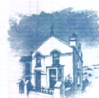 A perspective sketch or architectural rendering of a proposed detached house with a gable roof and chimney.