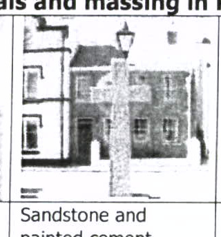 A low-resolution black and white image showing the exterior of a two-story building with a lamp post in the foreground.