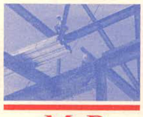 A blue-tinted photograph showing the wooden roof trusses and timber framing of a building structure.