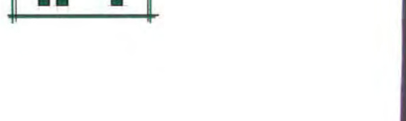 A fragment of an architectural drawing showing a horizontal line with small rectangular markings, likely part of a floor plan or elevation detail.