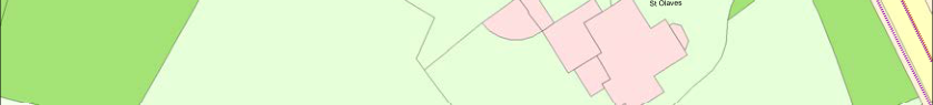 A site plan or location map showing property boundaries and pink building footprints with the label 'St Olaves' visible.