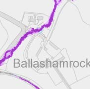 A site plan showing the Ballashamrock property with purple boundary lines and surrounding road infrastructure.
