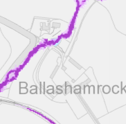 A site location map showing property boundaries and surrounding roads with the text 'Ballashamrock' visible.