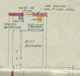 This image displays a low-resolution crop of an architectural drawing, likely a floor plan or elevation, featuring dimension labels and text annotations.