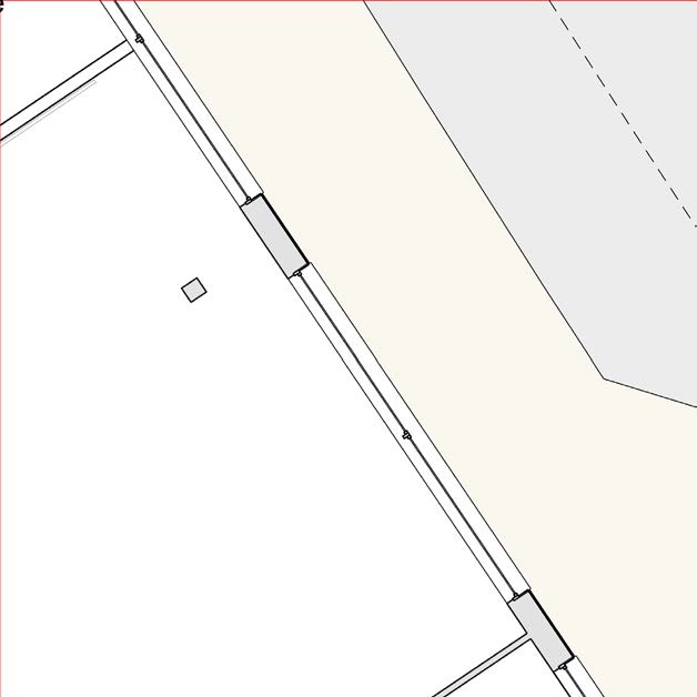 A technical site plan extract showing road alignments, property boundaries, and small site symbols.