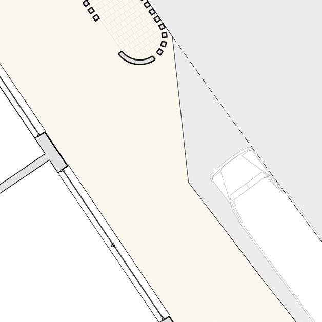 A detailed architectural site plan showing a car parking space, road access, and property boundaries.