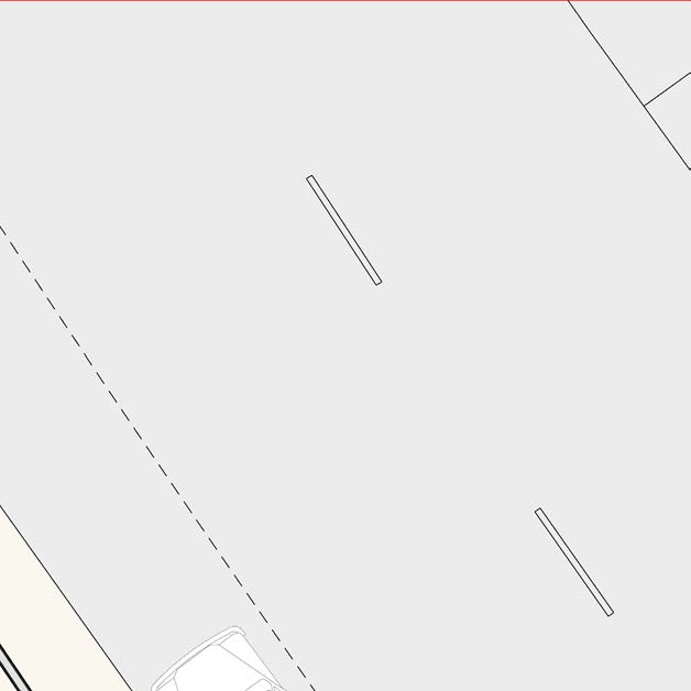 A zoomed-in fragment of a technical site plan showing dashed boundary lines and small linear features.