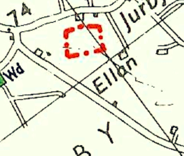 A site location map showing a red dashed boundary line highlighting the proposed development site near roads labeled Ellan and Jurby.