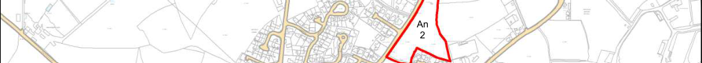 A site location plan displaying a specific plot of land outlined in red labeled 'An 2' situated near a residential road network.