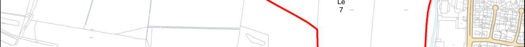 A cropped excerpt from a planning map showing site boundaries marked in red and adjacent road layouts.