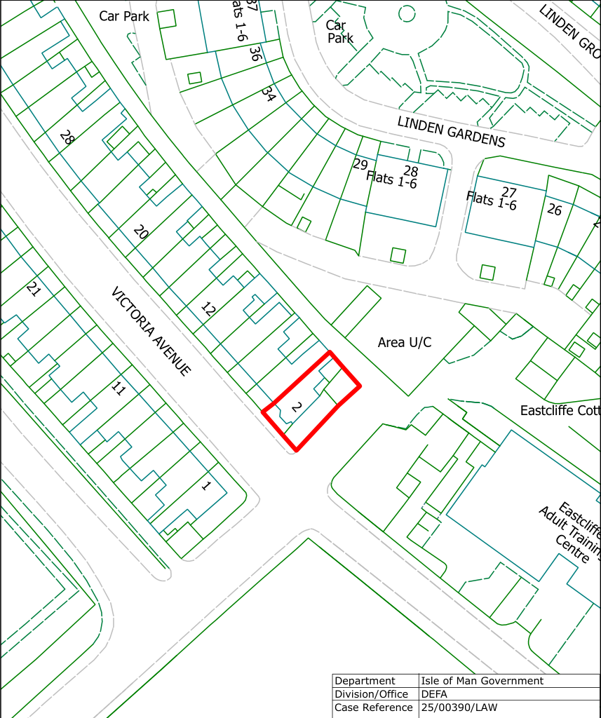 A site location plan displaying property boundaries and street names like Victoria Avenue, with a specific plot highlighted in red.