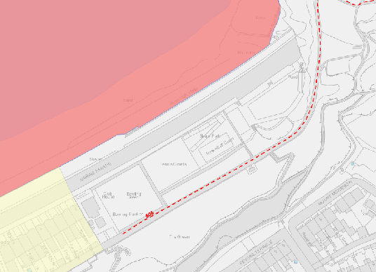 A site location plan showing the application site boundaries, surrounding roads like Ballagarey Road, and adjacent land use zones.