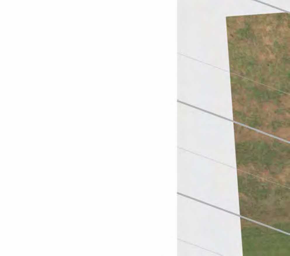 A cropped section of a document showing a patch of grassy ground with horizontal lines, likely part of a site plan or location map.