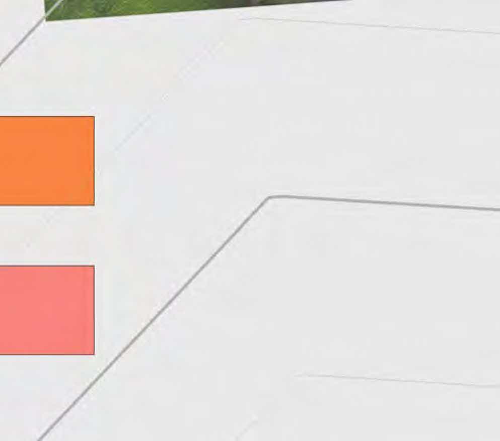 A cropped section of a planning site plan showing property boundary lines and colored blocks representing structures or land use.