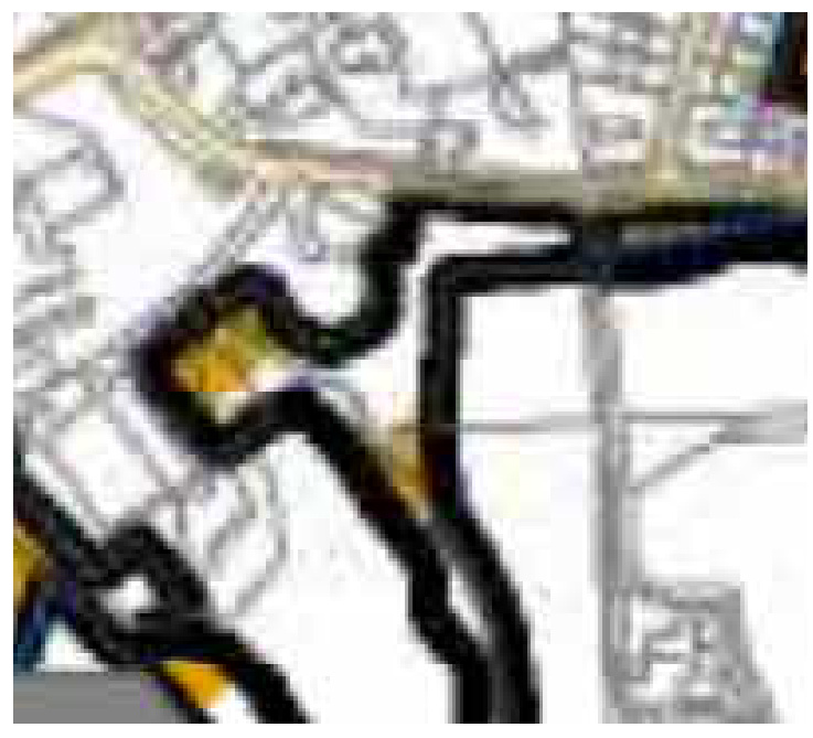 A low-resolution, zoomed-in section of a site plan or location map showing road networks and property boundaries.
